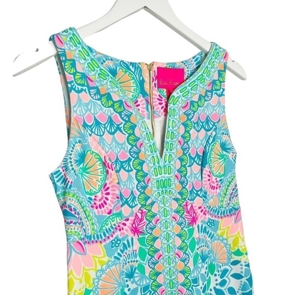 Lilly Pulitzer Sigrid Shift Dress Multi Caribbean Citrus Engineered Size 0 NWT - Picture 9 of 12